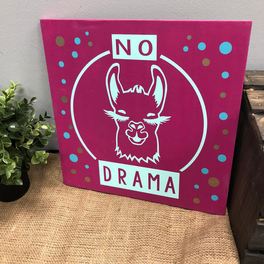 No Drama Llama Square Design P0072