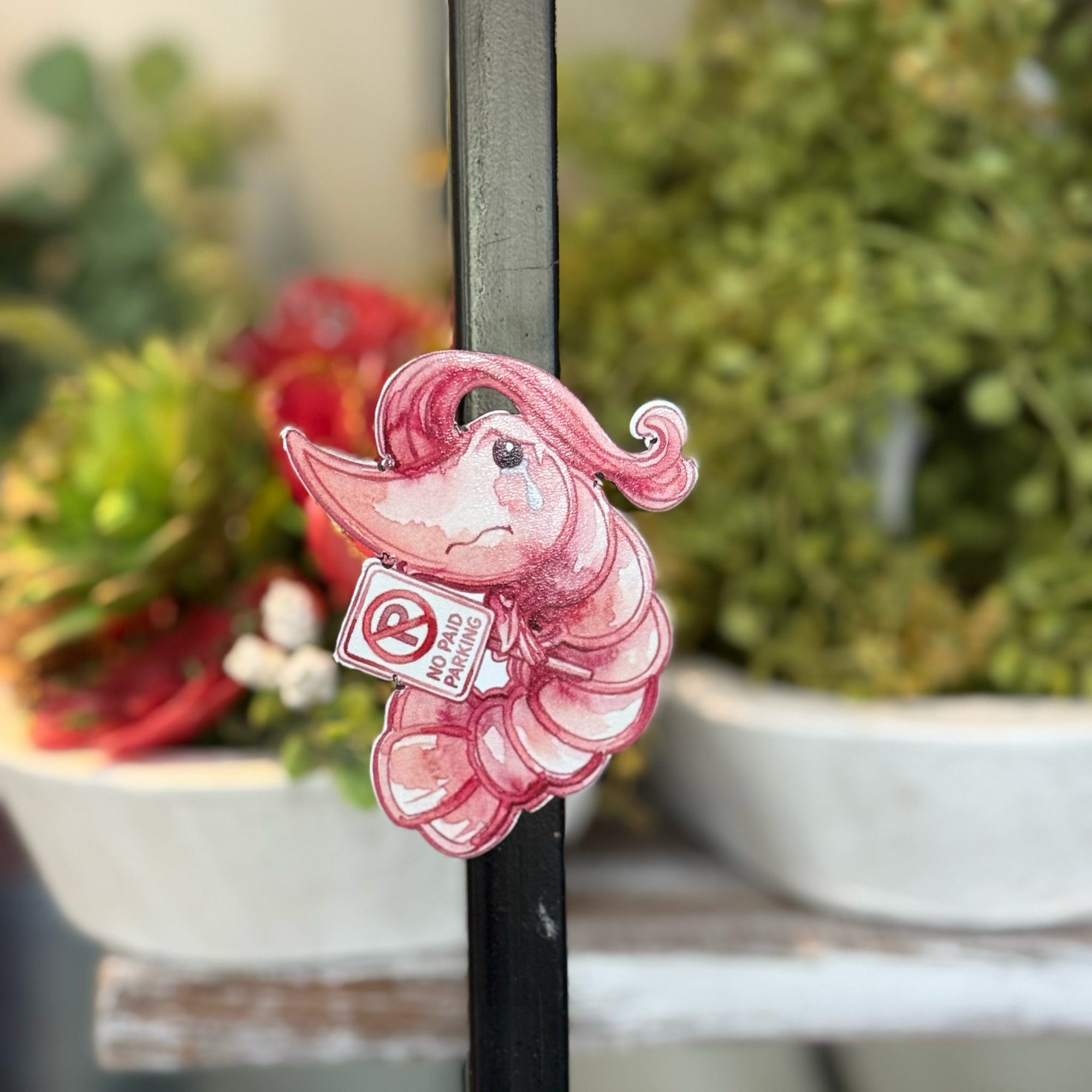 No Paid Parking Shrimp Magnet