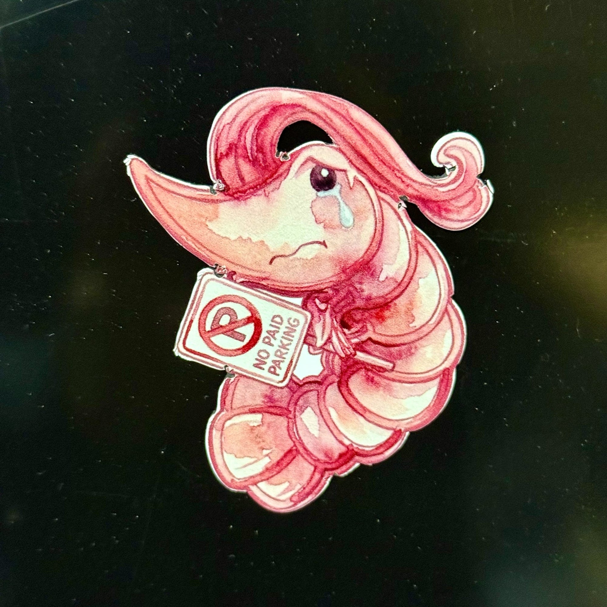No Paid Parking Shrimp Magnet