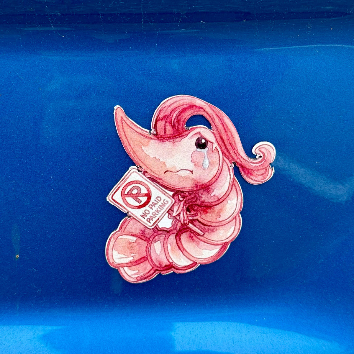 No Paid Parking Shrimp Magnet