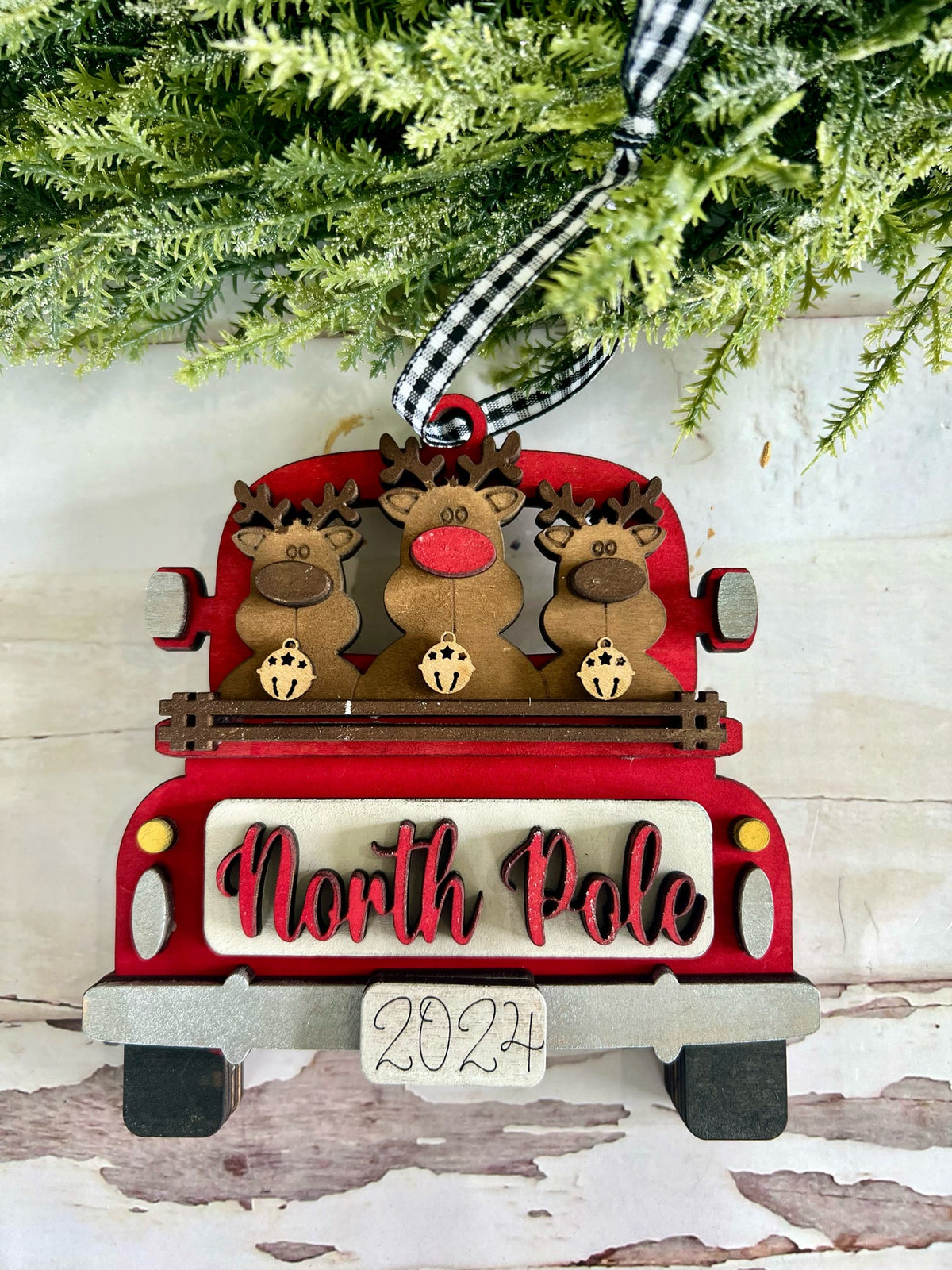North Pole Truck Ornament Gift Card Holder P13200