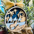 Oh Holy Night Layered Nativity Ornament P02910