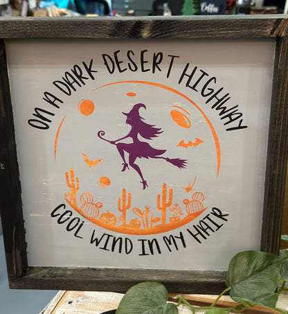On A Dark Desert Highway with Witch SQUARE DESIGN P02936