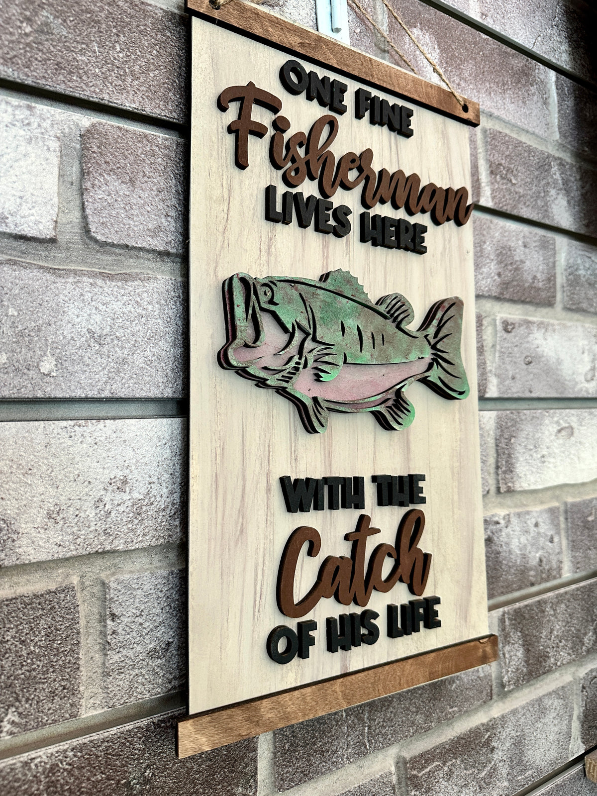 One Fine Fisherman Lives Here with the Catch of His Life P02829