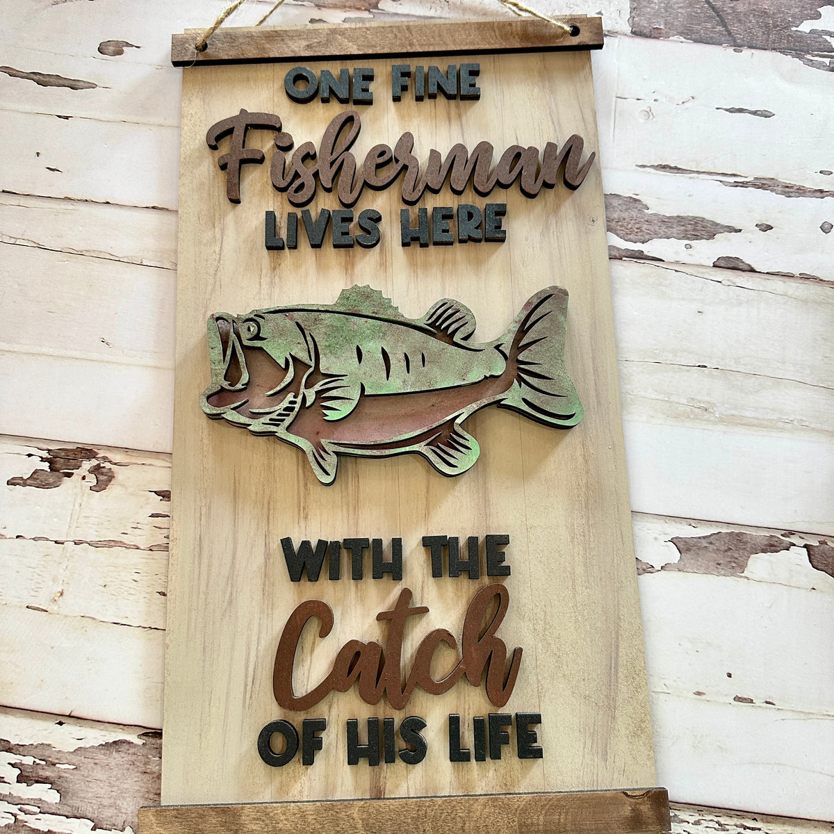 One Fine Fisherman Lives Here with the Catch of His Life P02829
