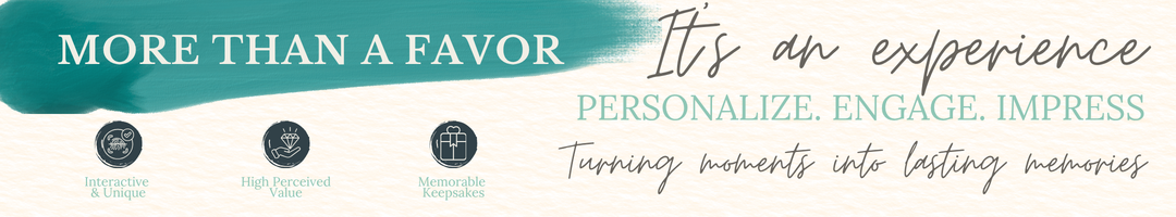  'More than a favor' On Site Engraving in Fernandina Beach. Corporate Events. Wedding Experiences. Unique Wedding Favors. 