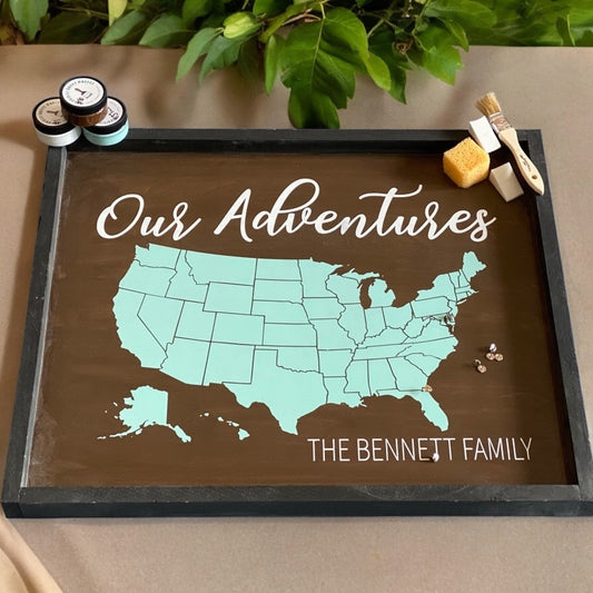 Our Adventures Map Personalized Signature Design P0477