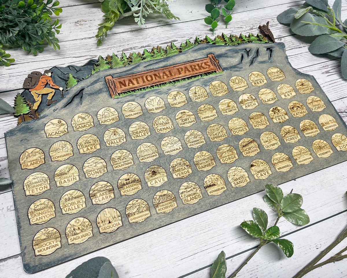 National Park Tracker Laser Cut Gift P13553