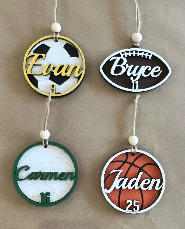 Personalized 3D LASER Football Ornament - G09