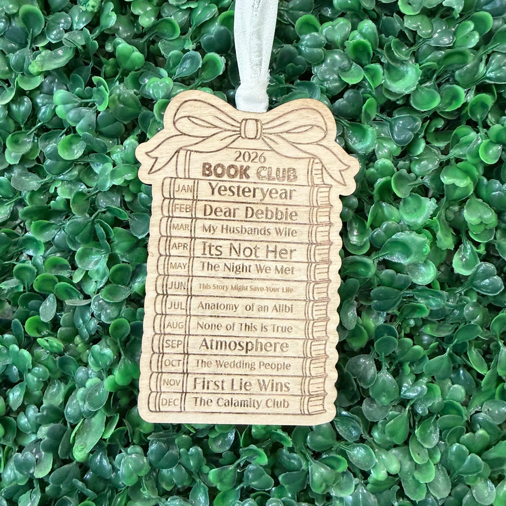Personalized Year in Books Book Club Ornament G0766