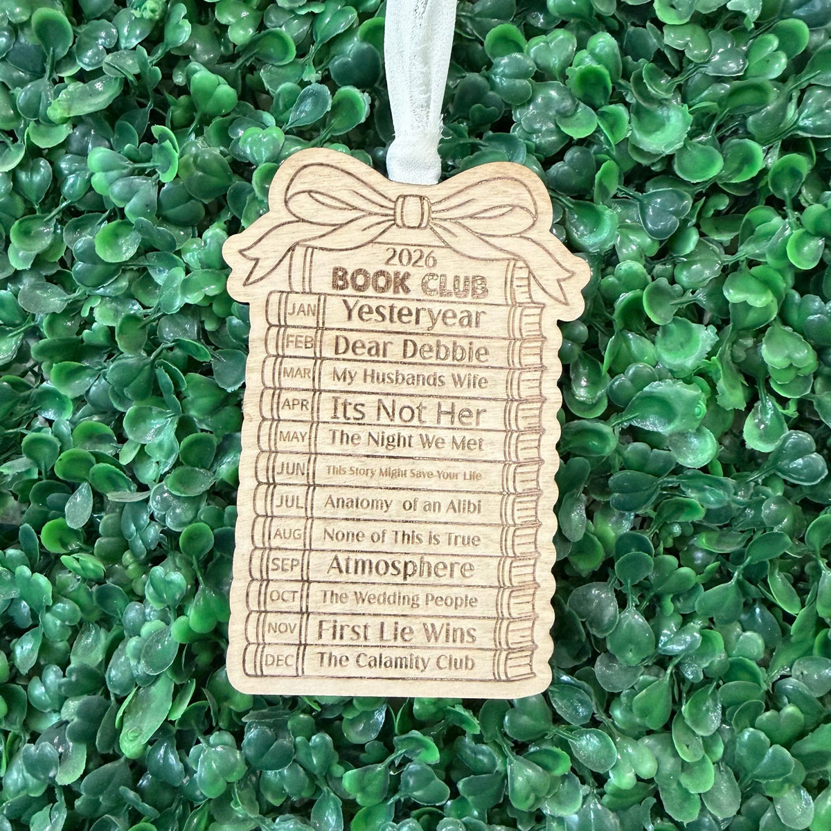 Personalized Year in Books Book Club Ornament G0766