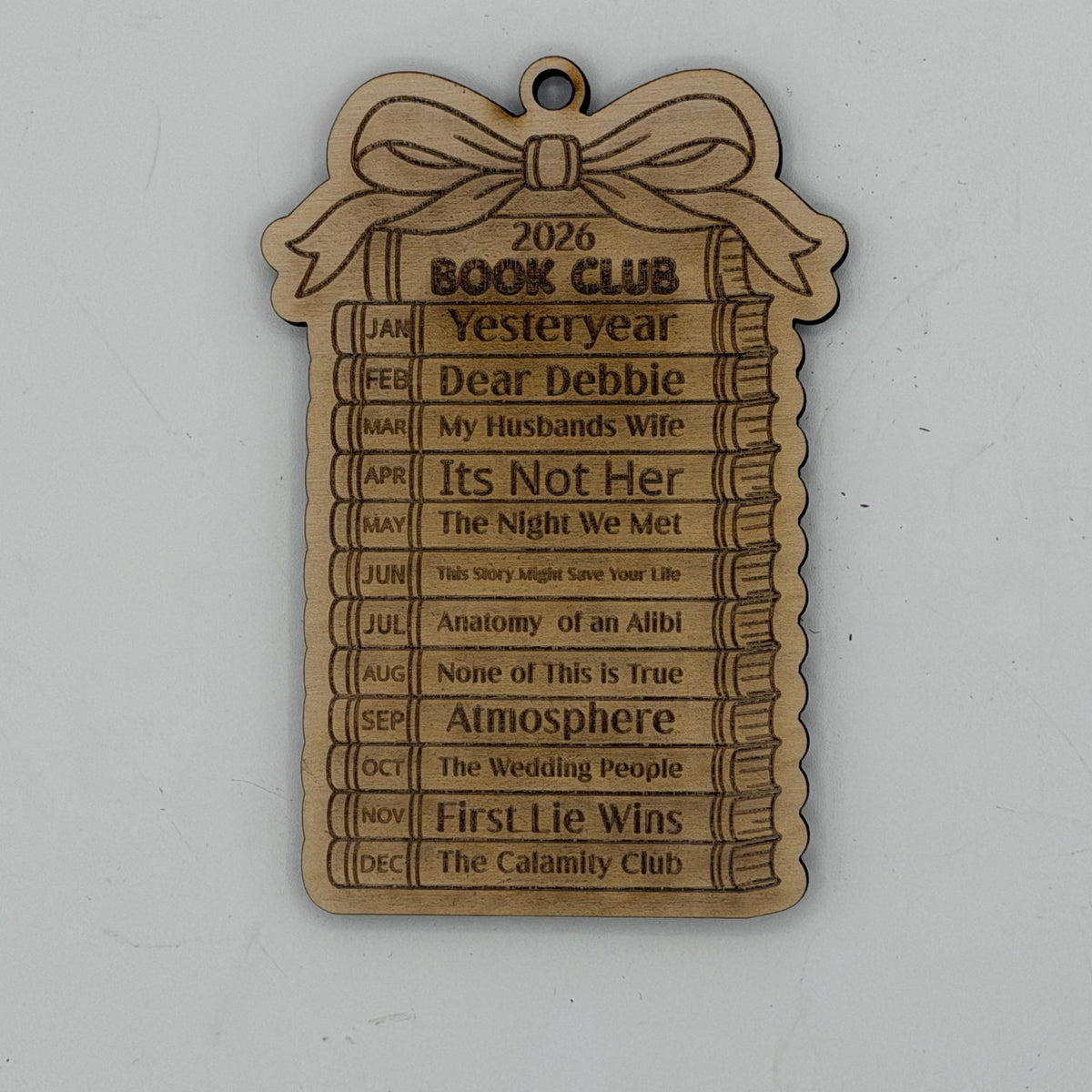Personalized Year in Books Book Club Ornament G0766