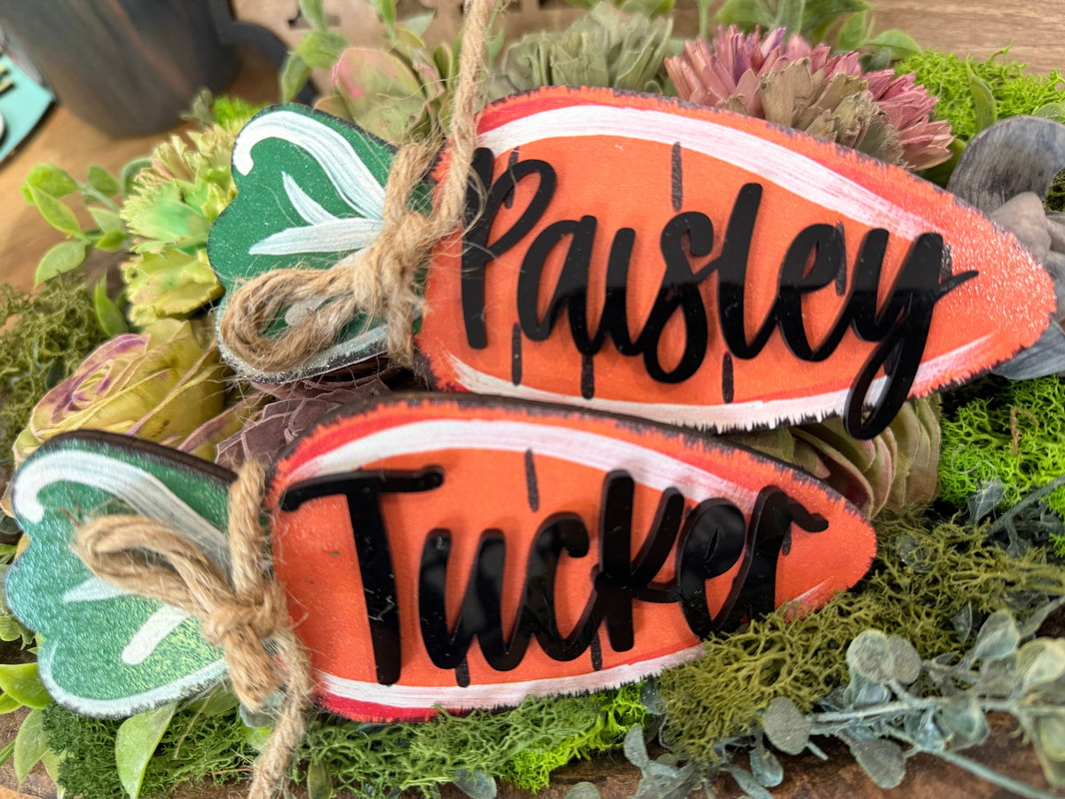 Personalized Easter Carrot Basket Tag G454