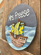 Pirates Teacher Classroom Door Hanger Personalized P02845