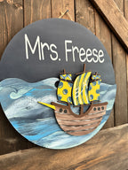 Pirates Teacher Classroom Door Hanger Personalized P02845