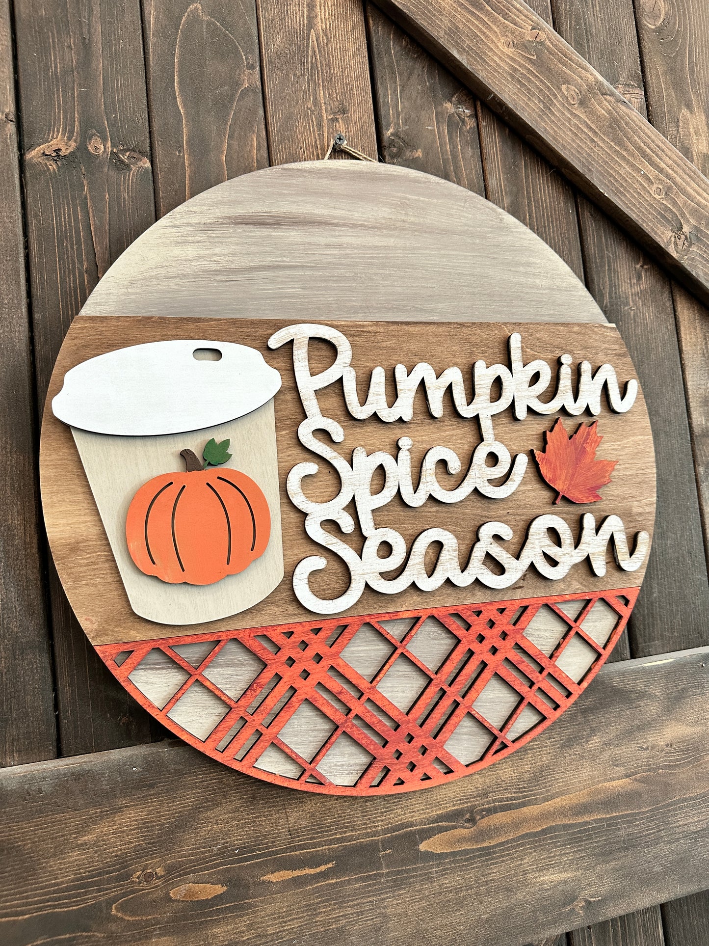 Pumpkin Spice Season 3D Door Hanger P02793