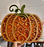 Pumpkin with 3D Scroll Layer Epoxy Workshop Choice P13088