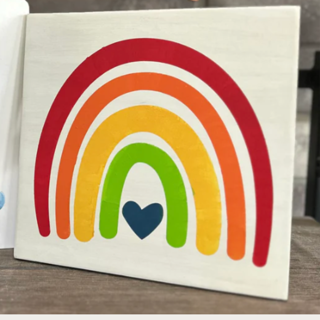 Rainbow with Heart Mini Design P13030