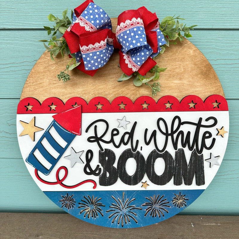 Red White and BOOM 3D DOOR HANGER - P014135