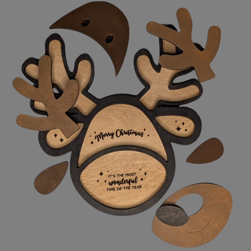 Reindeer Puzzle 3D LASER PROJECT - P014120