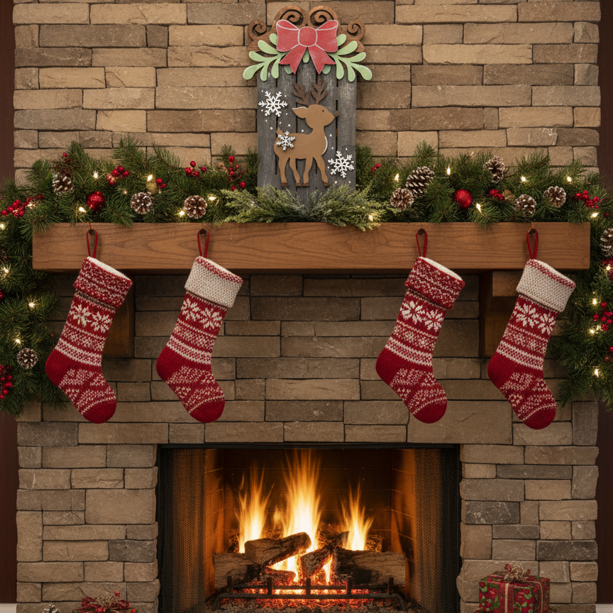 Reindeer Sled 3D LASER PROJECT - G188