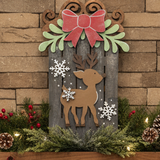 Reindeer Sled 3D LASER PROJECT - G188