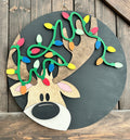 Reindeer with Lights Door Hanger P03139