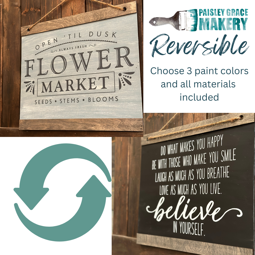 Flower Market/ Do What Makes You Happy Reversible Design **Limited Design**