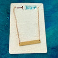 Rose Gold Horizontal Bar Necklace