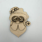 Santa Face with Glasses Ornament G0804