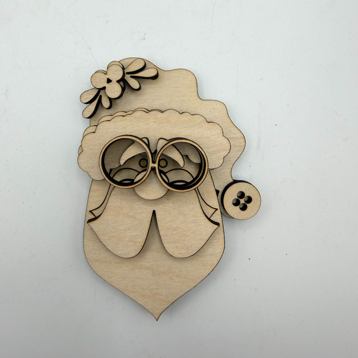 Santa Face with Glasses Ornament G0804