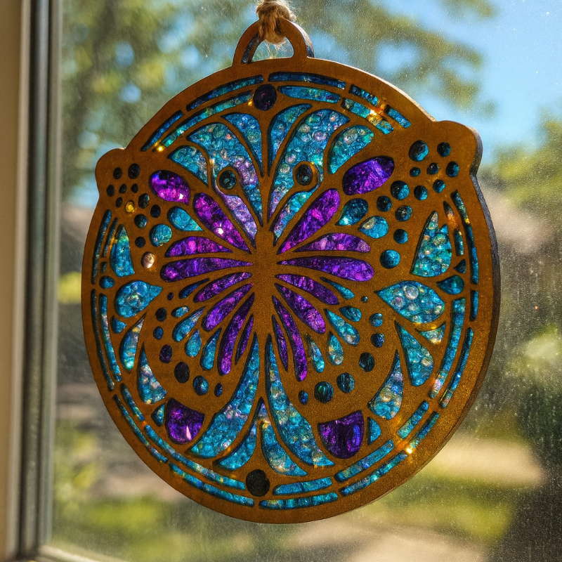 SeaGlass Sun Catcher Butterfly