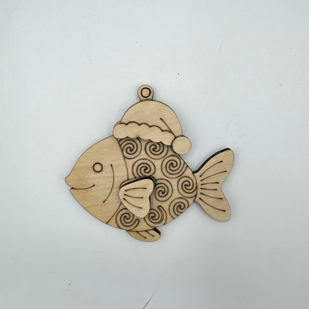 Sea Life Animal Christmas Ornaments – Set of 6 Coastal Holiday Ornaments G0641