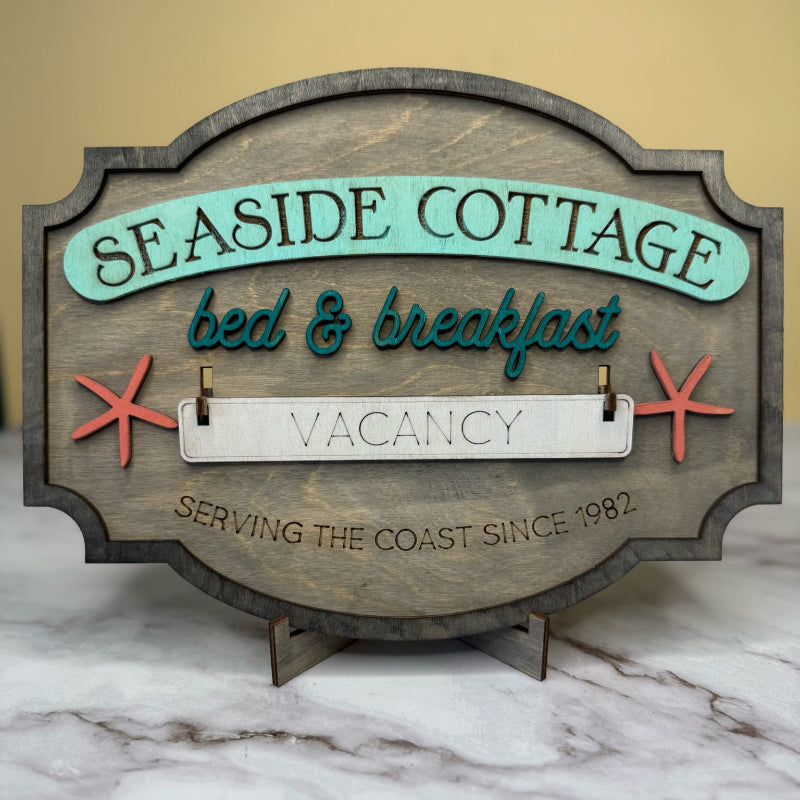 Seaside Cottage Rental Sign 3D LASER PROJECT - P014133