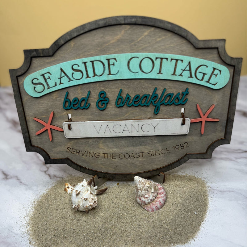 Seaside Cottage Rental Sign 3D LASER PROJECT - P014133