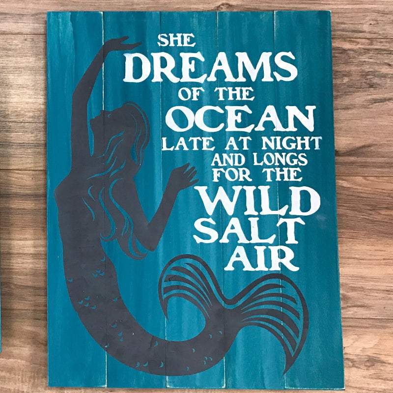 She Dreams of the Ocean Late at Night and Longs For the Wild Salt Air P0847