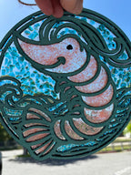 Shrimp in Ocean Sun Catcher G439