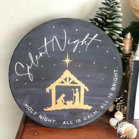 Silent Night Holy Night Christmas Sign Craft Kit. Paint Class in Fernandinda Beach