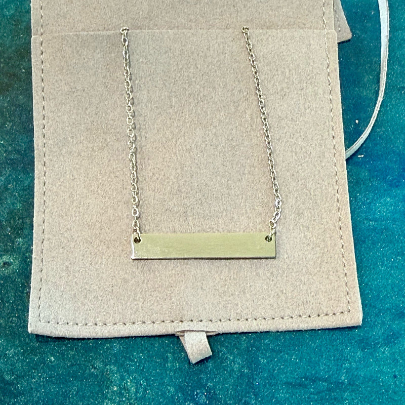 Silver Horizontal Bar Necklace