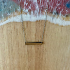 Silver Horizontal Bar Necklace