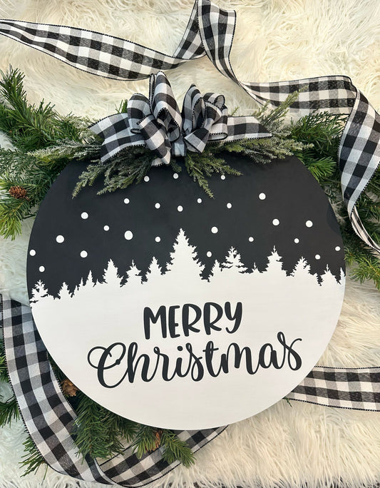 Simple Merry Christmas Door Hanger P13400