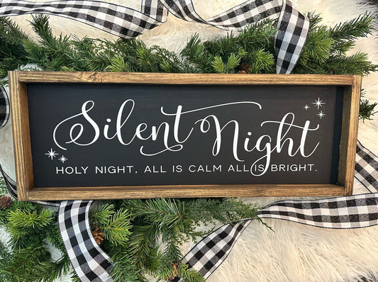 Painted Simple Silent Night Plank