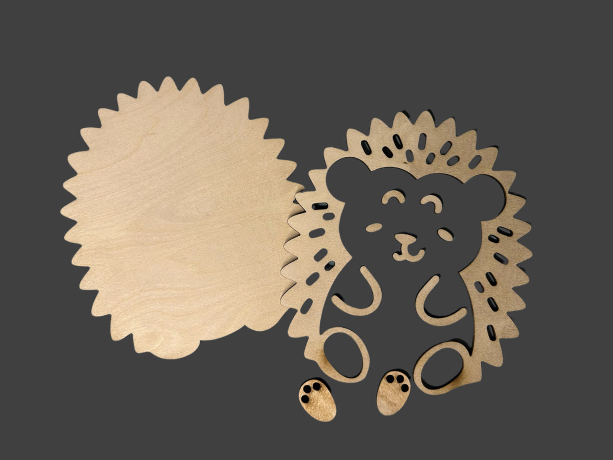 Sitting Baby Hedgehog 3D LASER PROJECT - P014103