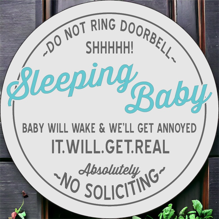 Sleeping Baby Door Hanger P0669