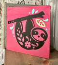 Sloth Folk Art Mini Design P02970