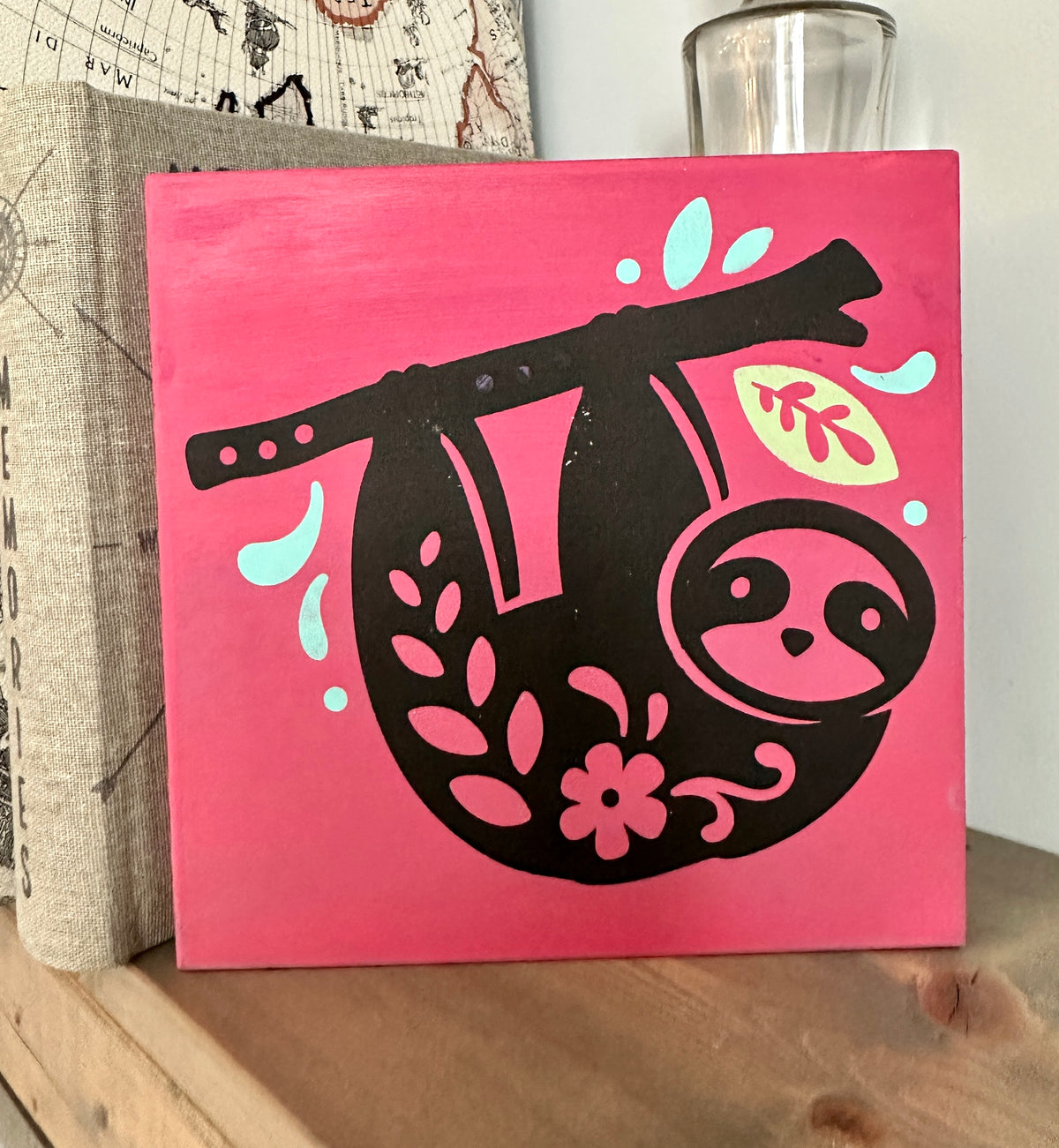 Sloth Folk Art Mini Design P02970