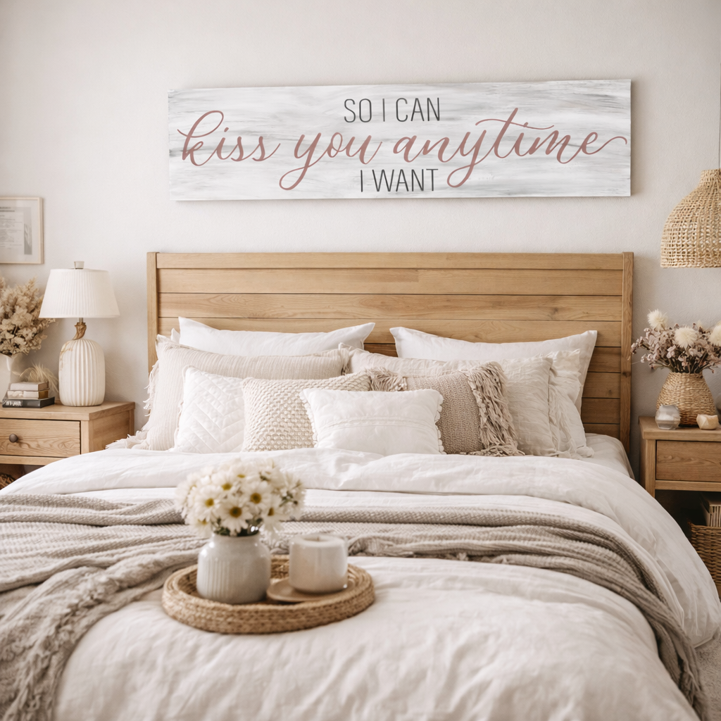 So I can Kiss You Anytime I want: PLANK DESIGN - Paisley Grace Makery - DIY Project or Finished Sign.  Perfect for Bedroom Sign. Wedding Signs. 