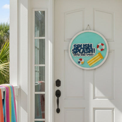 Splish Splash We're Out Back 3D DOOR HANGER G530