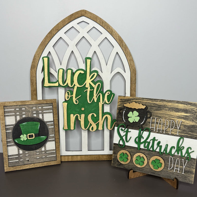 St. Patricks's Seasonally Changeable Shelf Trio P013813