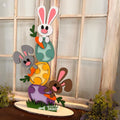 Stacked Bunny Trio playing Peekaboo 3D Shelf Sitter P03566